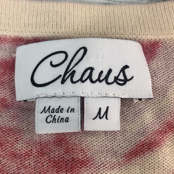 Chaus Silk Angora Rabbit Hair Blend Rose Cardigan NWT Medium - Picture 4 of 11